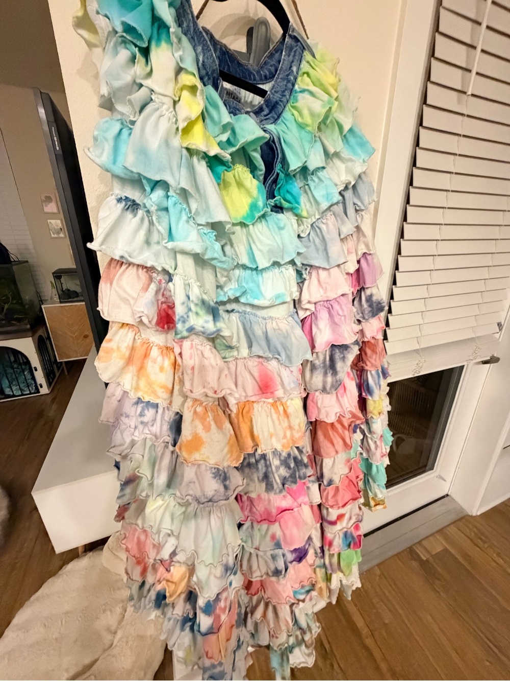 Multi-Color Ruffle Tier Casual Skirt